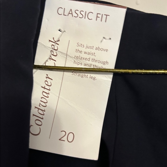 Coldwater Creek polyester/ rayon side zip black dress pants new/tags size 20 - Picture 3 of 7